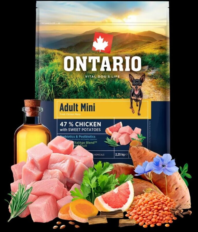 Ontario Adult Mini Chicken & Sweet Potatoes 2,25kg